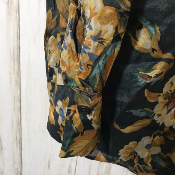 Massimo Dutti Tunic Floral Top Sz 36/26 - Picture 6 of 8